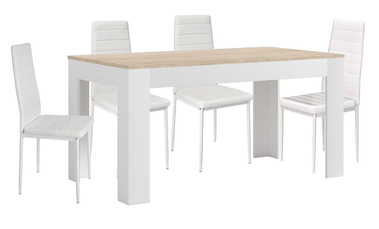 Mesa Extensible de Comedor o Cocina + 4 Sillas en Polipiel/metal - Image 16