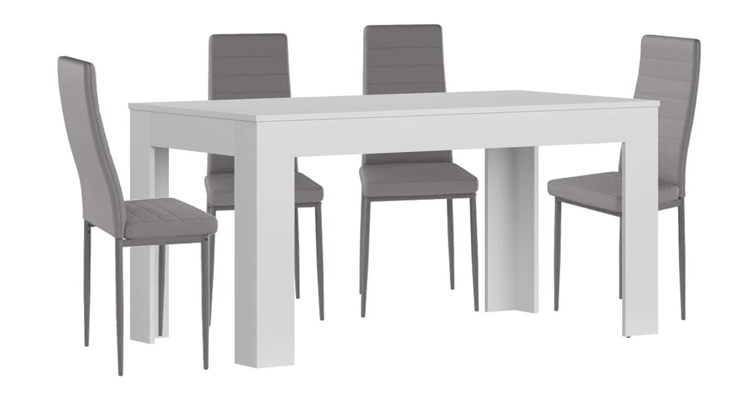 Mesa Extensible de Comedor o Cocina + 4 Sillas en Polipiel/metal - Image 5