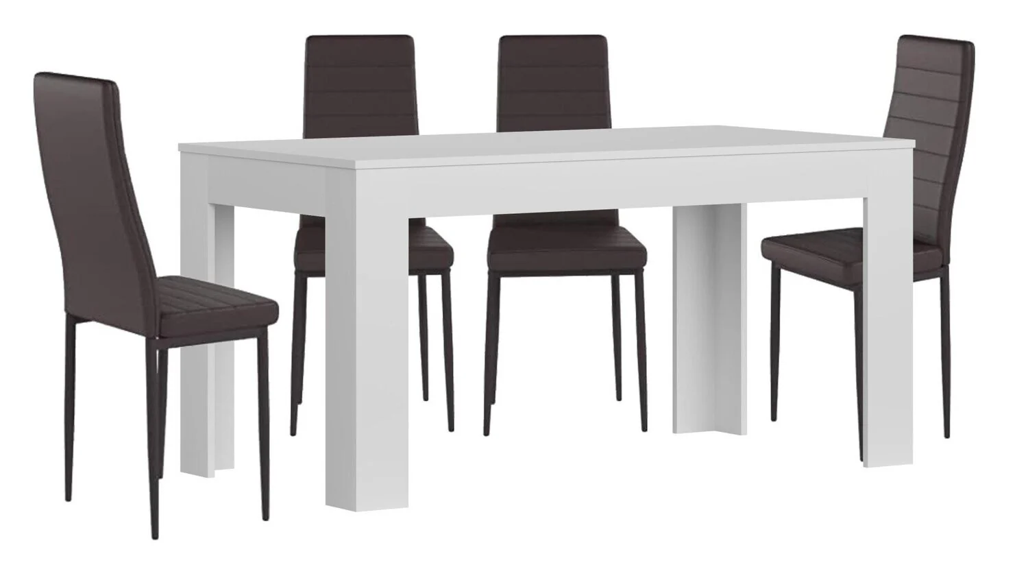 Mesa Extensible de Comedor o Cocina + 4 Sillas en Polipiel/metal - Image 6