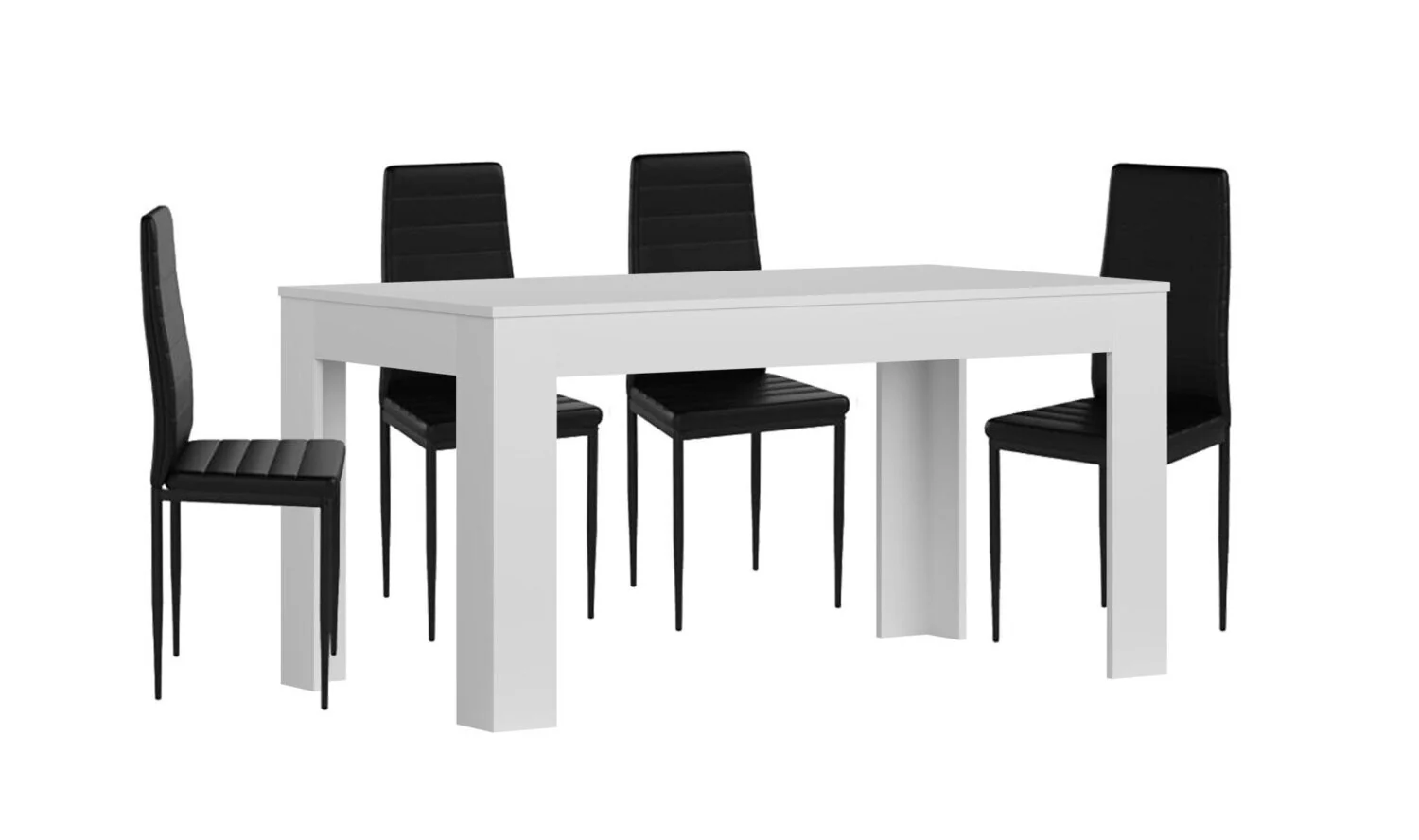 Mesa Extensible de Comedor o Cocina + 4 Sillas en Polipiel/metal - Image 7