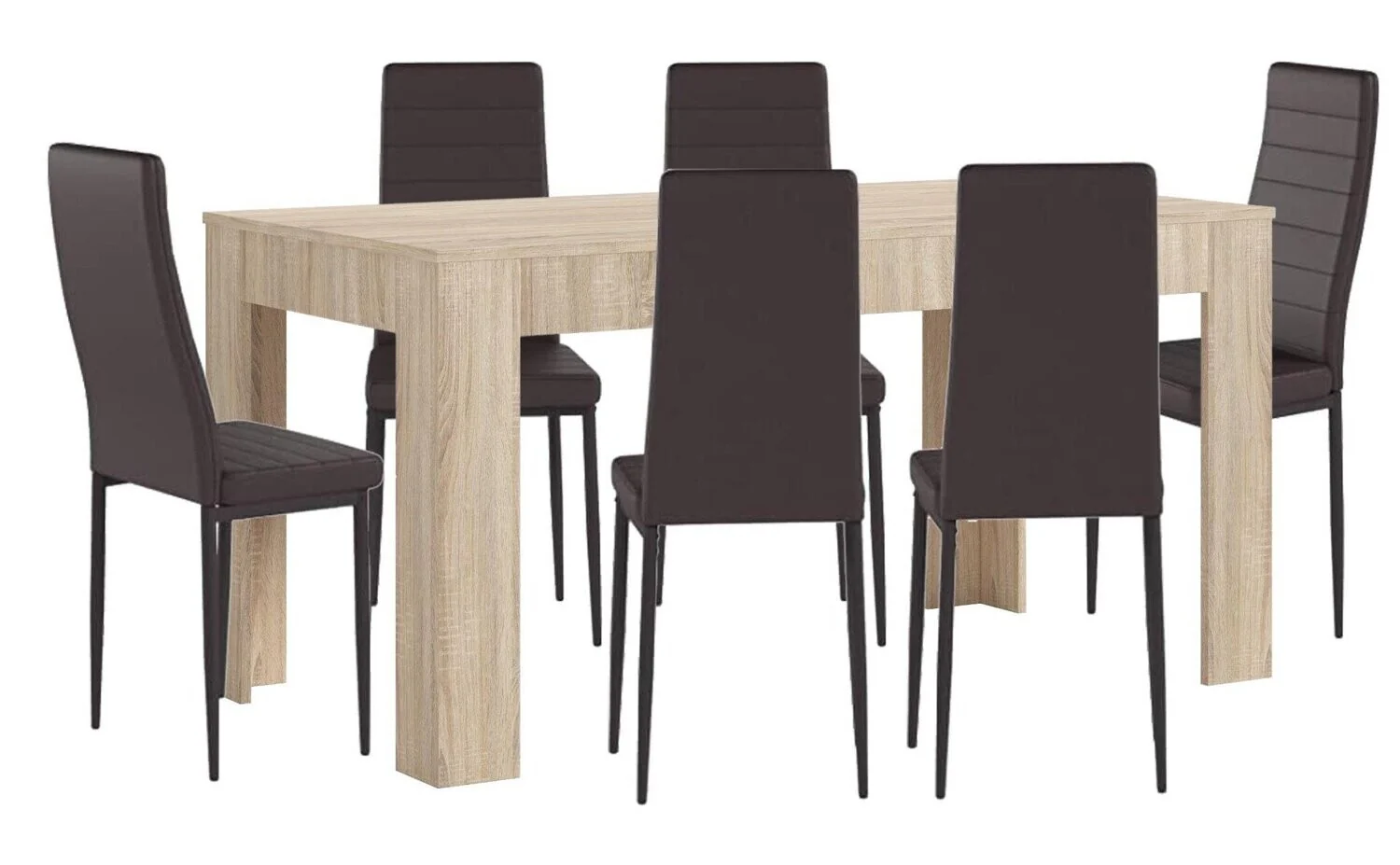Mesa Extensible de Comedor o Cocina + 6 Sillas en Polipiel/metal - Image 13