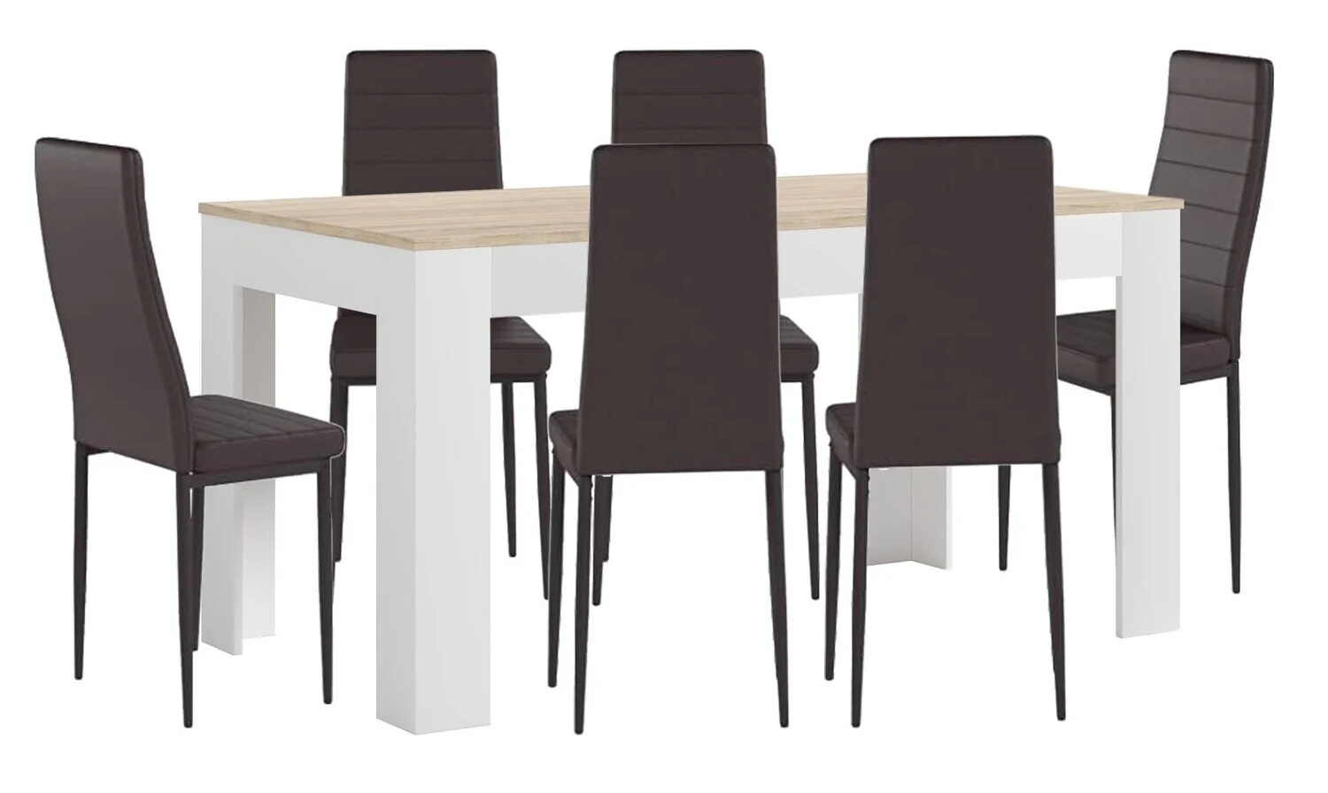 Mesa Extensible de Comedor o Cocina + 6 Sillas en Polipiel/metal - Image 5