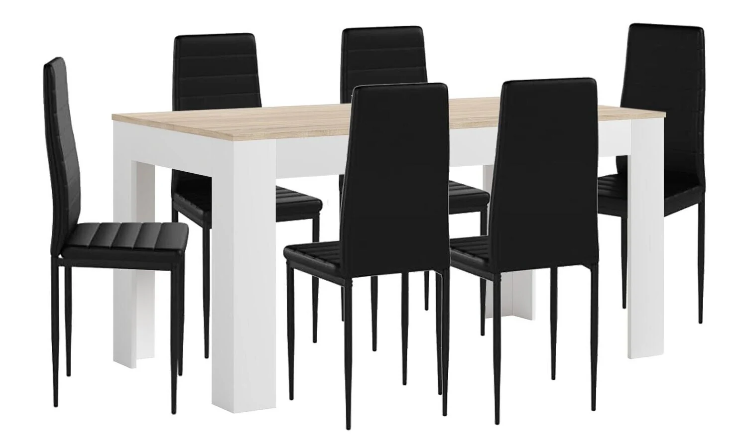 Mesa Extensible de Comedor o Cocina + 6 Sillas en Polipiel/metal - Image 6