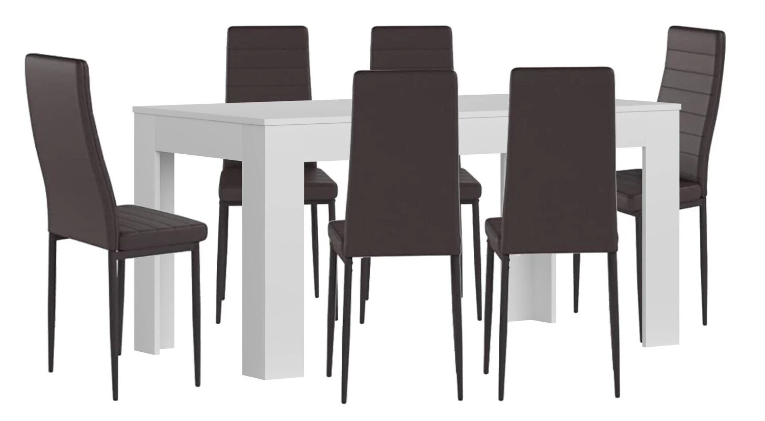 Mesa Extensible de Comedor o Cocina + 6 Sillas en Polipiel/metal - Image 9