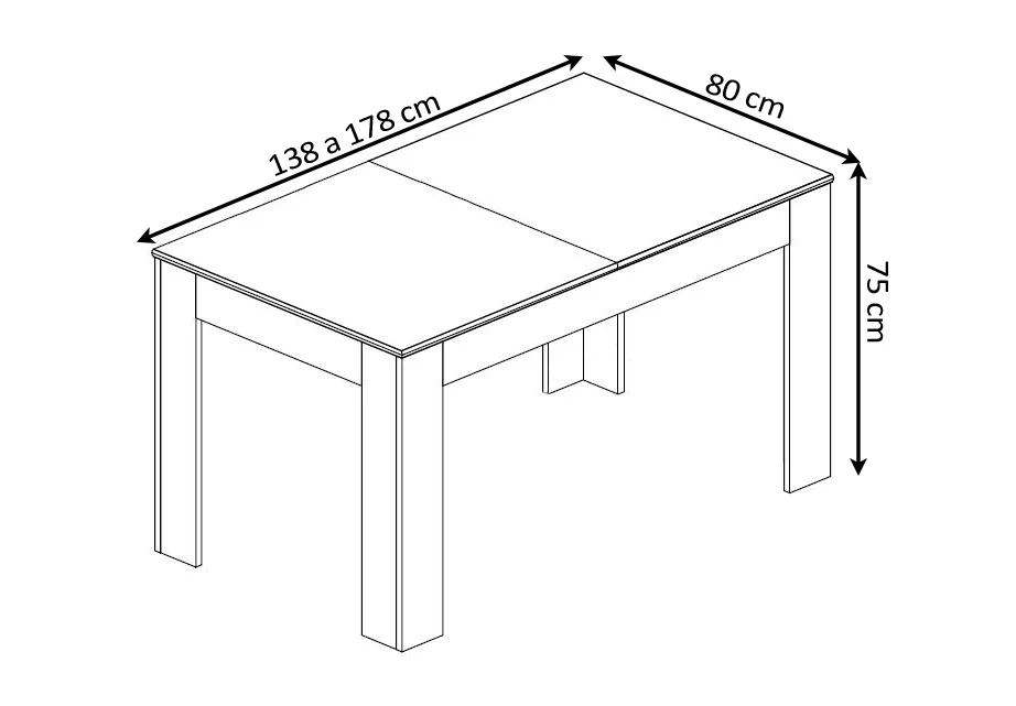 Mesa Extensible de Comedor o Cocina Mira 178cm - Image 4