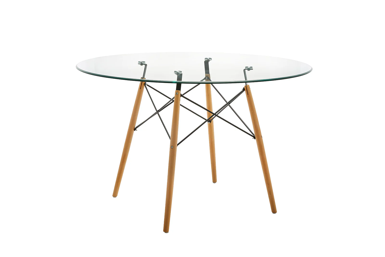 Mesa Redonda de Cristal Templado Tower 120cm. Comedor o Cocina - Image 2