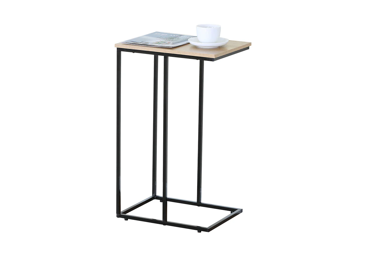 Mesa Auxiliar Lateral en Madera y Metal Nancy, Estilo Industrial - Image 4