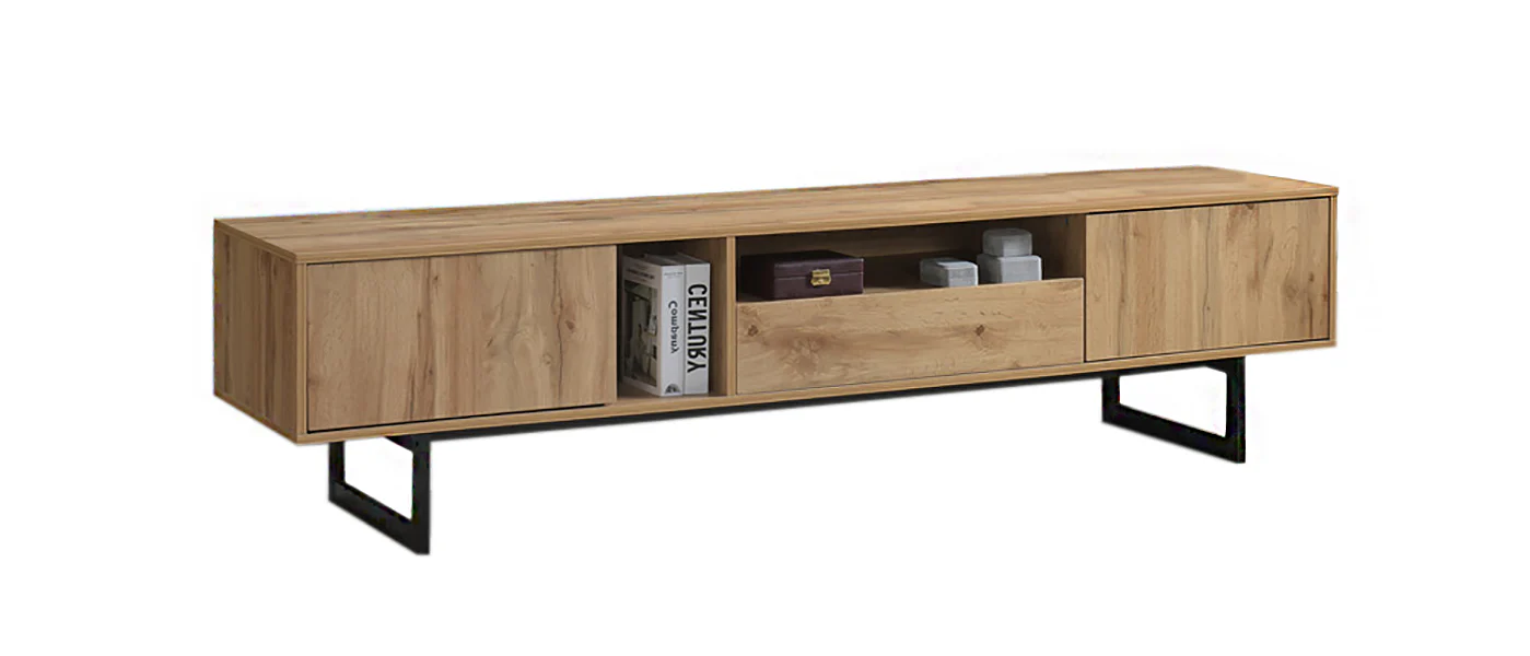 Mueble TV Industrial 2 Puertas y 1 Cajon - Image 4