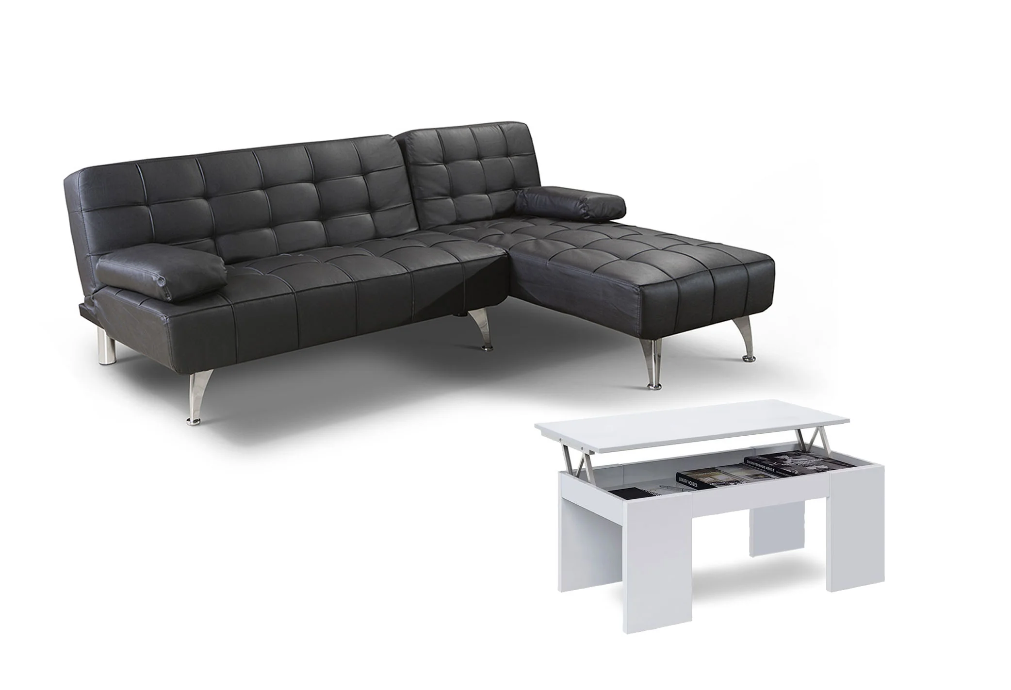 Oferta: Sofa Cama Chaise Longue XS + Mesa de Centro Elevable - Image 20