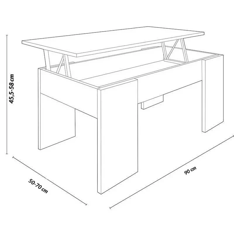 Oferta: Sofa Cama Chaise Longue XS + Mesa de Centro Elevable - Image 4