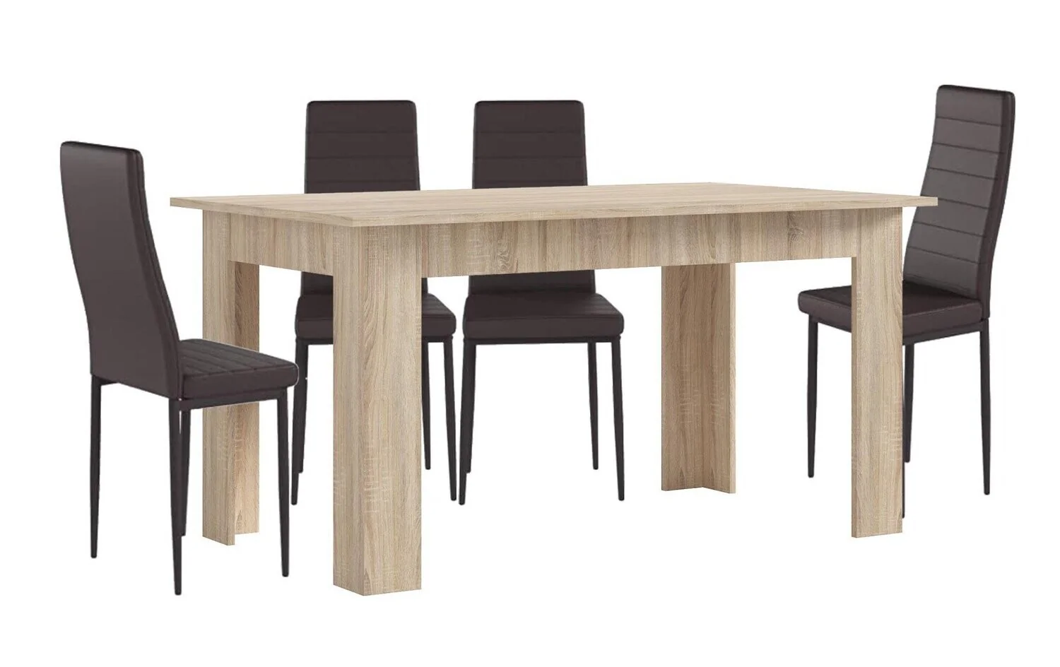 Pack Mesa de Comedor o Cocina + 4 Sillas en Polipiel/metal - Image 10