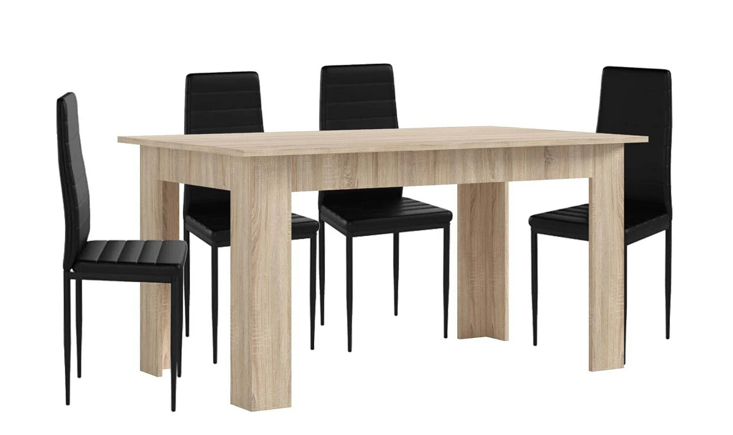Pack Mesa de Comedor o Cocina + 4 Sillas en Polipiel/metal - Image 11
