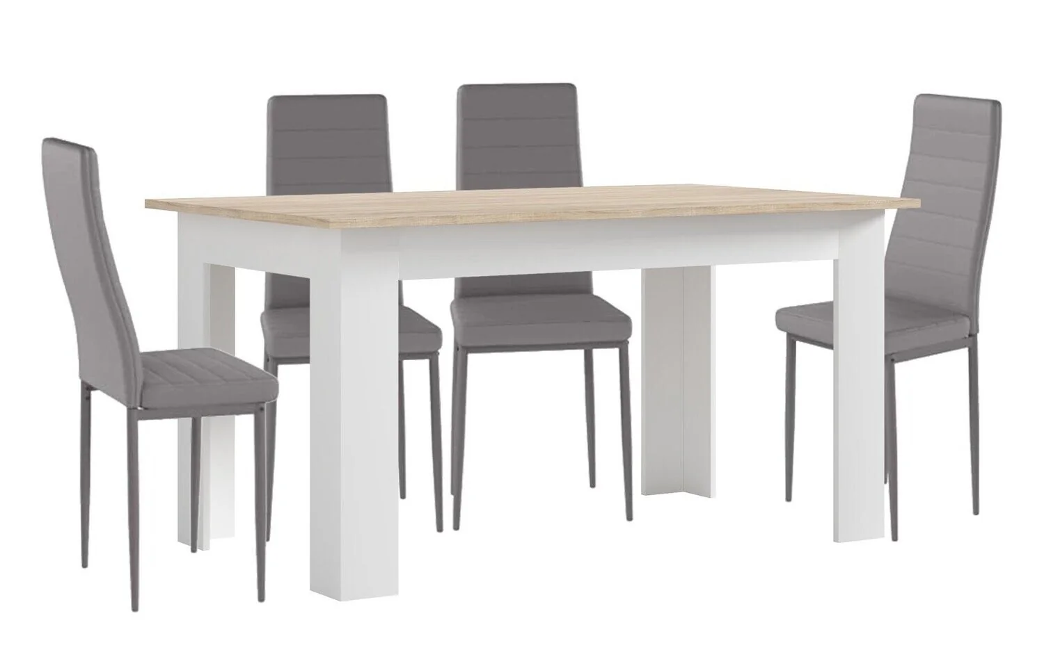 Pack Mesa de Comedor o Cocina + 4 Sillas en Polipiel/metal - Image 13