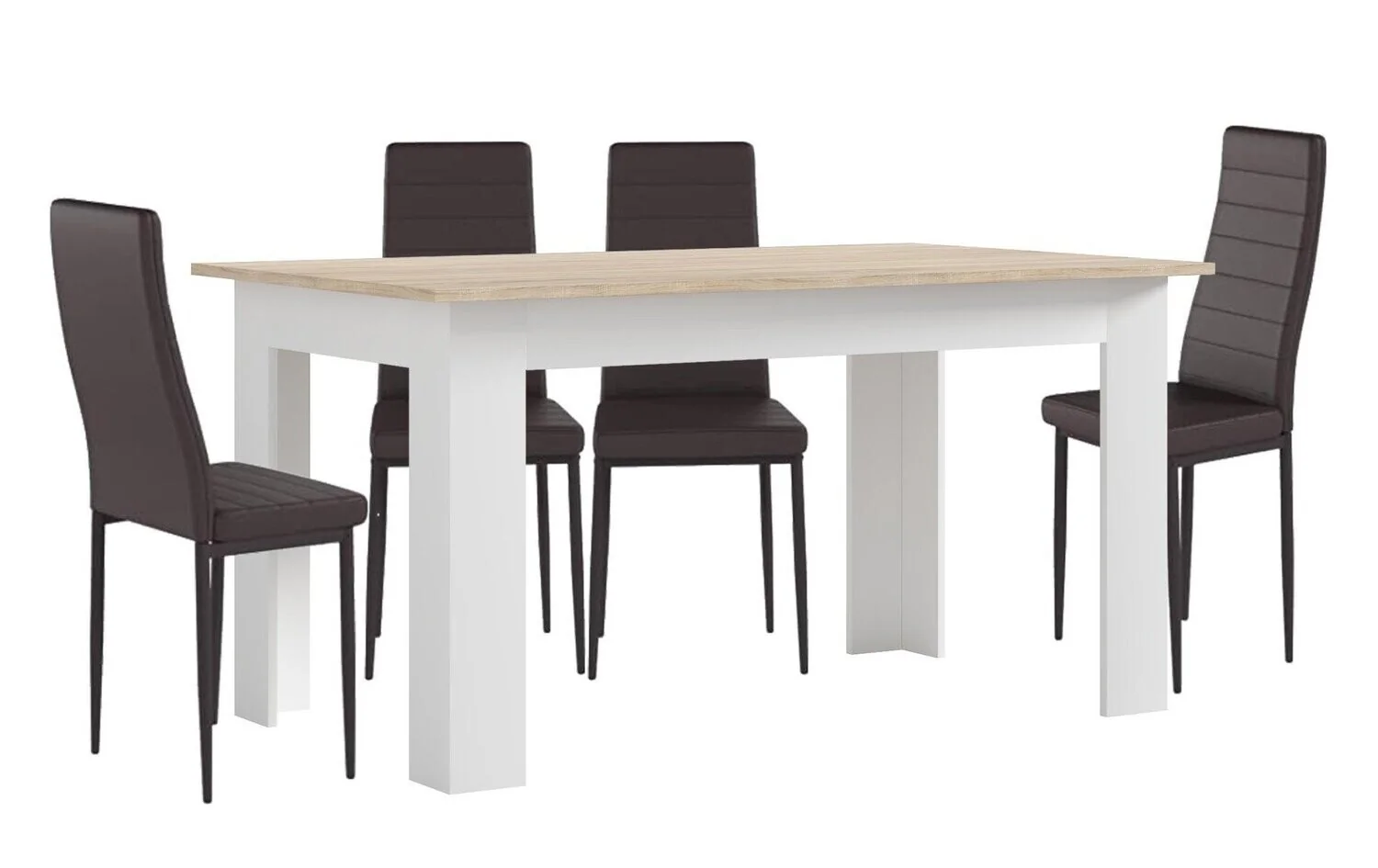 Pack Mesa de Comedor o Cocina + 4 Sillas en Polipiel/metal - Image 14