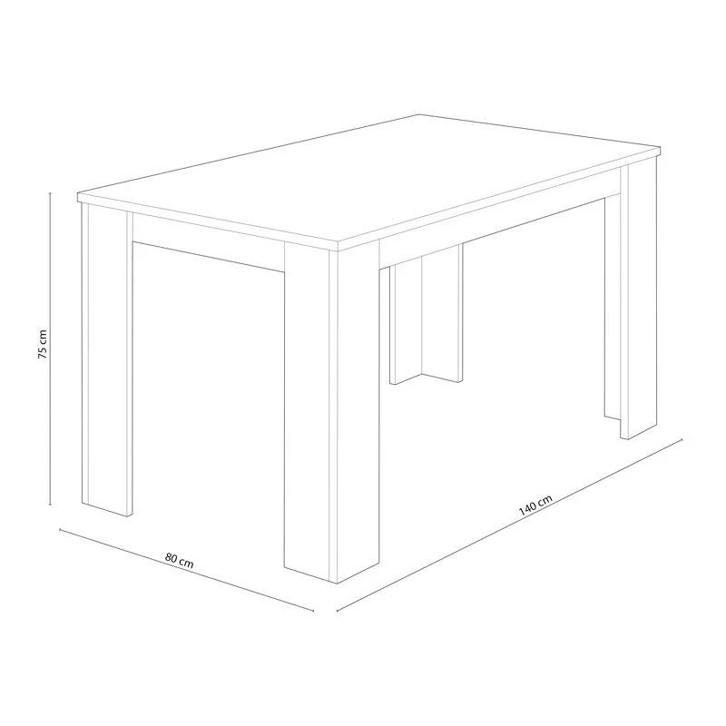 Pack Mesa de Comedor o Cocina + 4 Sillas en Polipiel/metal - Image 3