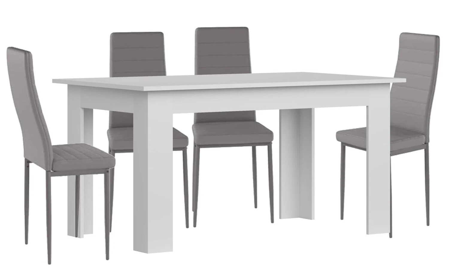 Pack Mesa de Comedor o Cocina + 4 Sillas en Polipiel/metal - Image 5