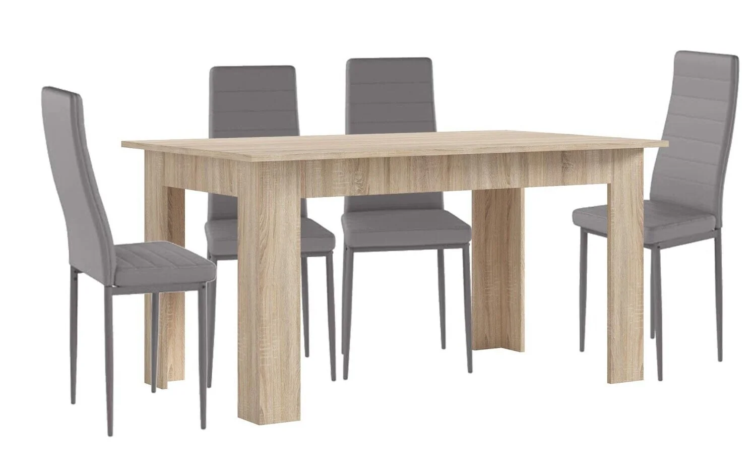 Pack Mesa de Comedor o Cocina + 4 Sillas en Polipiel/metal - Image 9