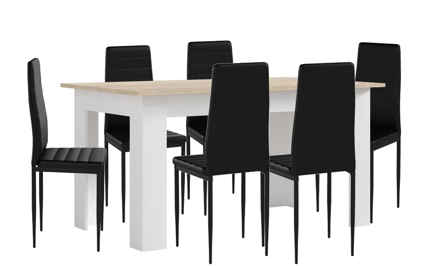 Pack Mesa de Comedor o Cocina + 6 Sillas en Polipiel/metal - Image 13