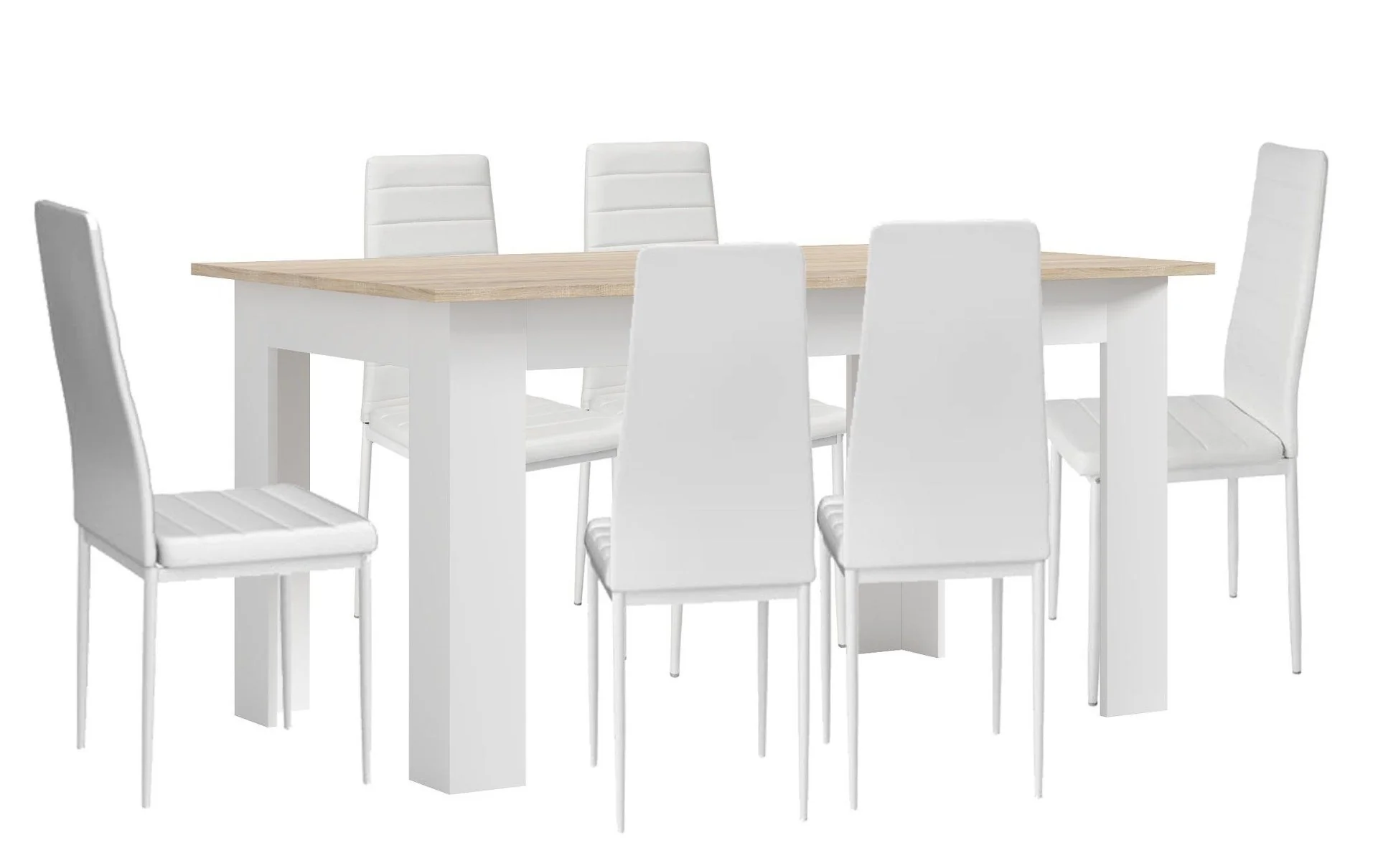 Pack Mesa de Comedor o Cocina + 6 Sillas en Polipiel/metal - Image 5