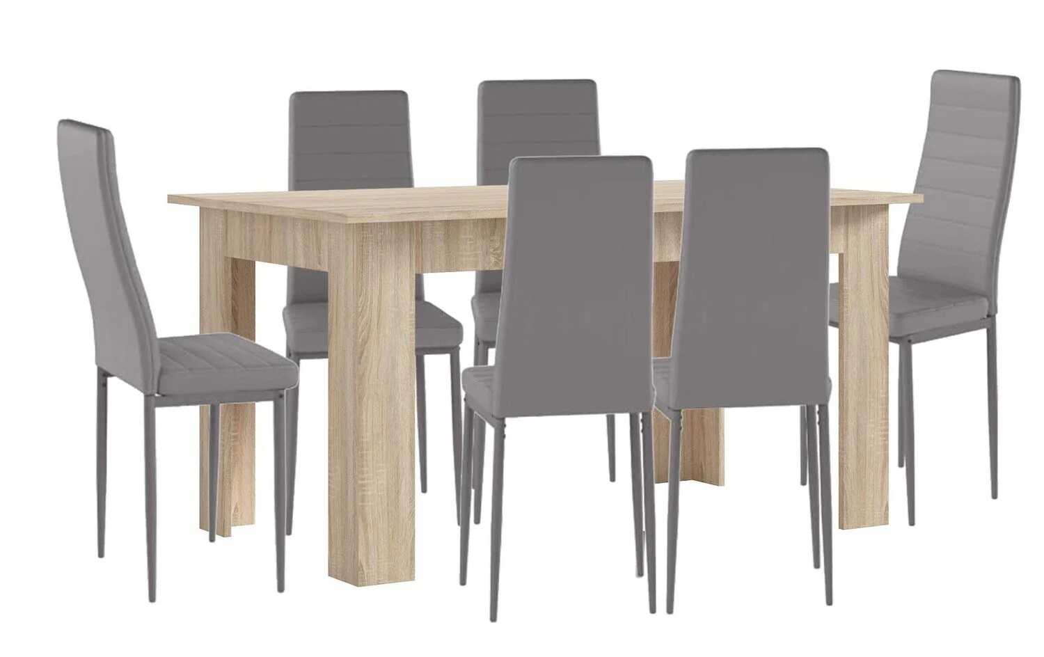 Pack Mesa de Comedor o Cocina + 6 Sillas en Polipiel/metal - Image 6