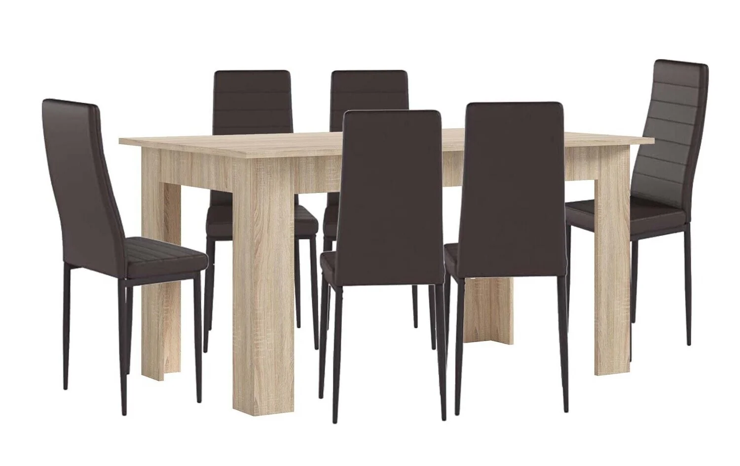 Pack Mesa de Comedor o Cocina + 6 Sillas en Polipiel/metal - Image 7