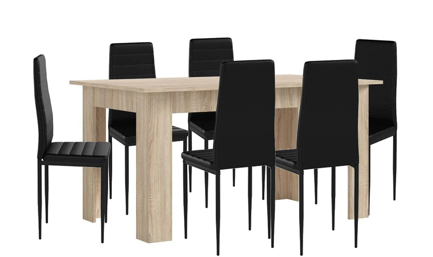 Pack Mesa de Comedor o Cocina + 6 Sillas en Polipiel/metal - Image 9