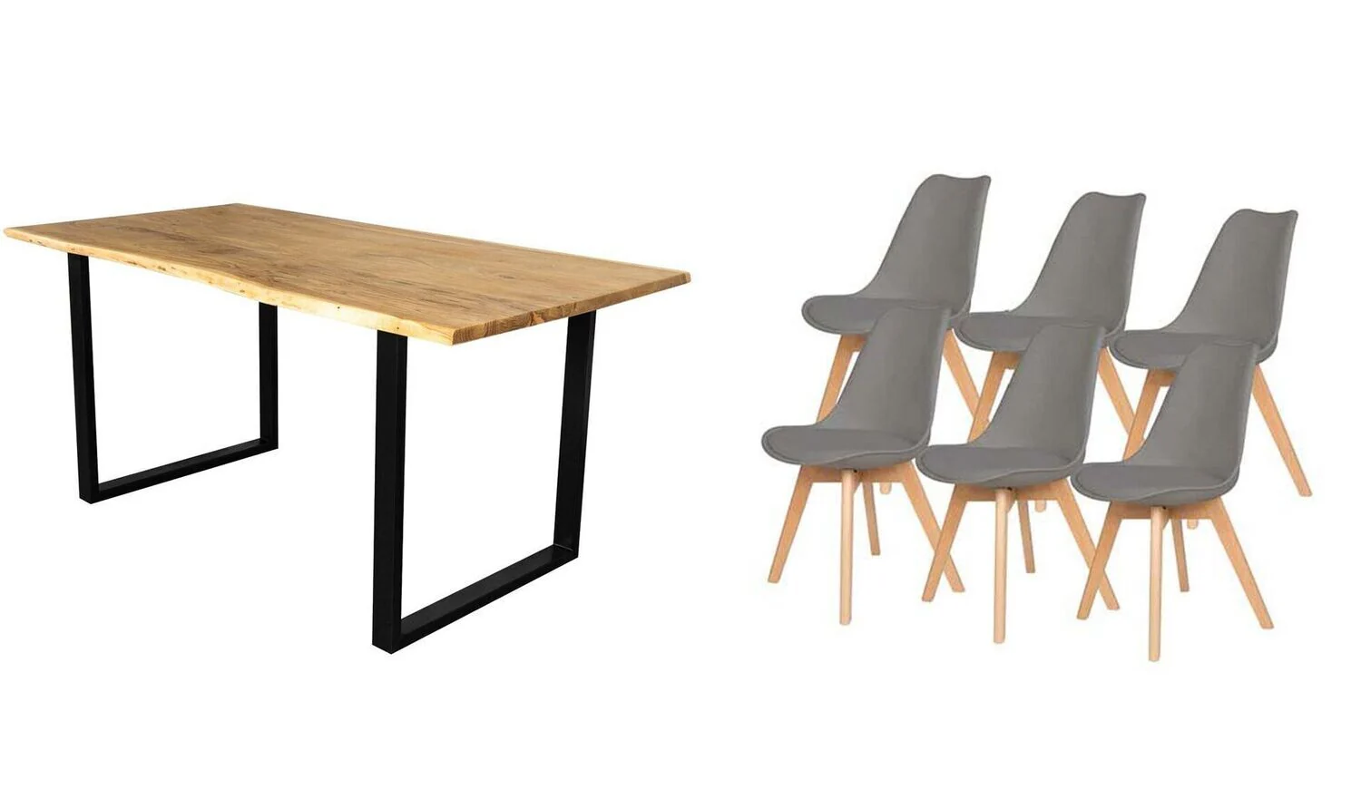 Pack Mesa de Comedor o Cocina Madera Maciza 200cm + Sillas Nordic - Image 11