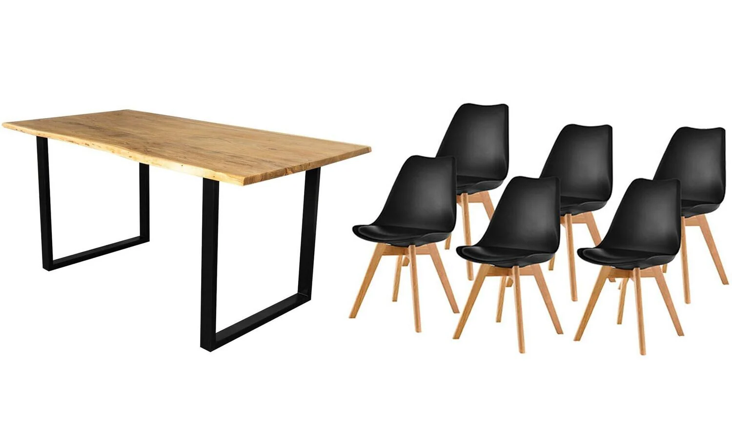 Pack Mesa de Comedor o Cocina Madera Maciza 200cm + Sillas Nordic - Image 12