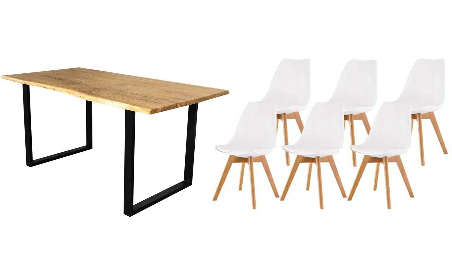 Pack Mesa de Comedor o Cocina Madera Maciza 200cm + Sillas Nordic - Image 13