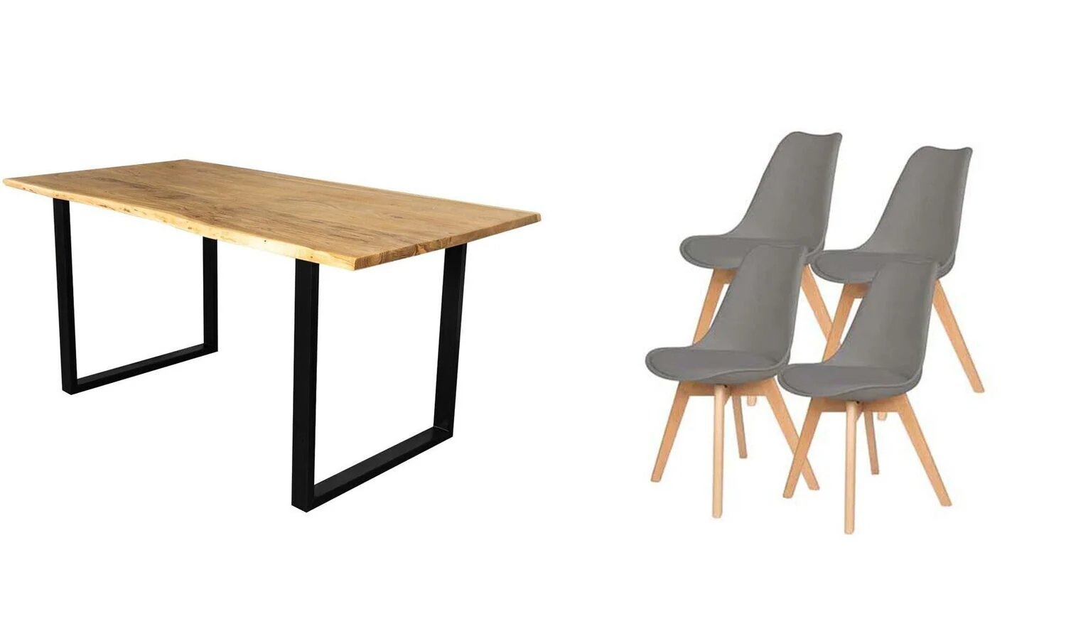Pack Mesa de Comedor o Cocina Madera Maciza 200cm + Sillas Nordic - Image 14