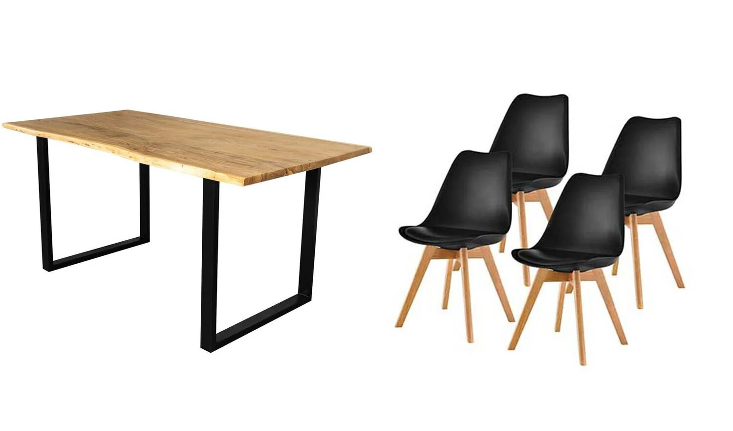 Pack Mesa de Comedor o Cocina Madera Maciza 200cm + Sillas Nordic - Image 15