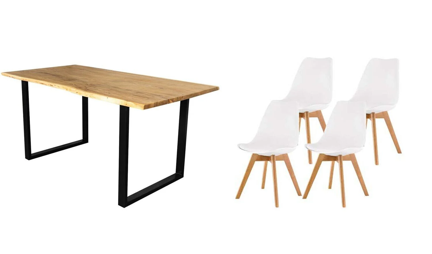 Pack Mesa de Comedor o Cocina Madera Maciza 200cm + Sillas Nordic - Image 16