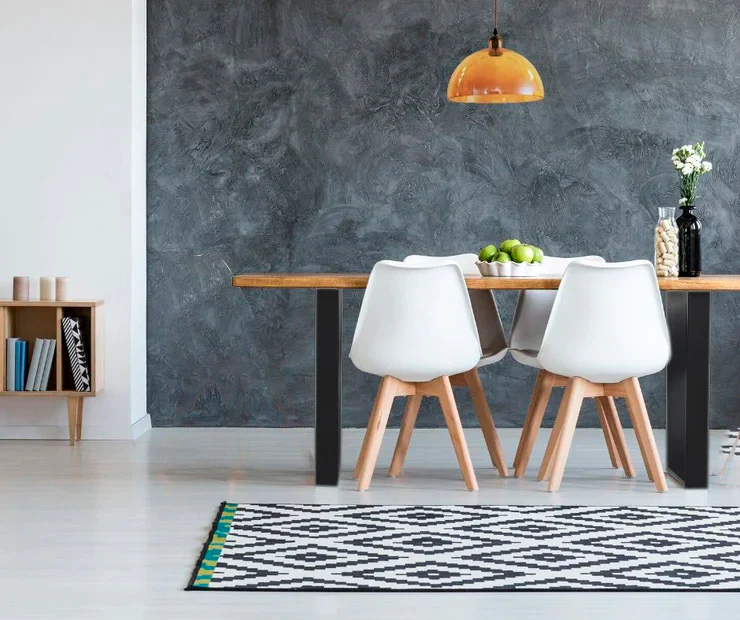 Pack Mesa de Comedor o Cocina Madera Maciza 200cm + Sillas Nordic - Image 5