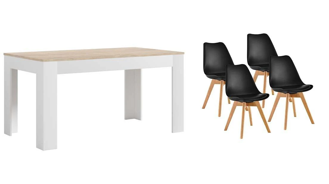 Pack Mesa Extensible de Comedor o Cocina + 4 Sillas Nordic - Image 12