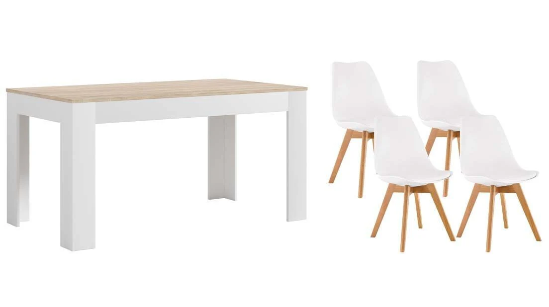 Pack Mesa Extensible de Comedor o Cocina + 4 Sillas Nordic - Image 13