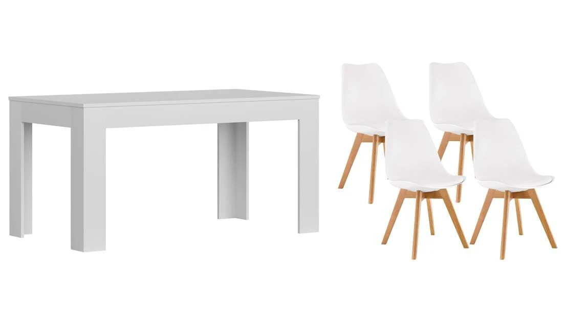 Pack Mesa Extensible de Comedor o Cocina + 4 Sillas Nordic - Image 7