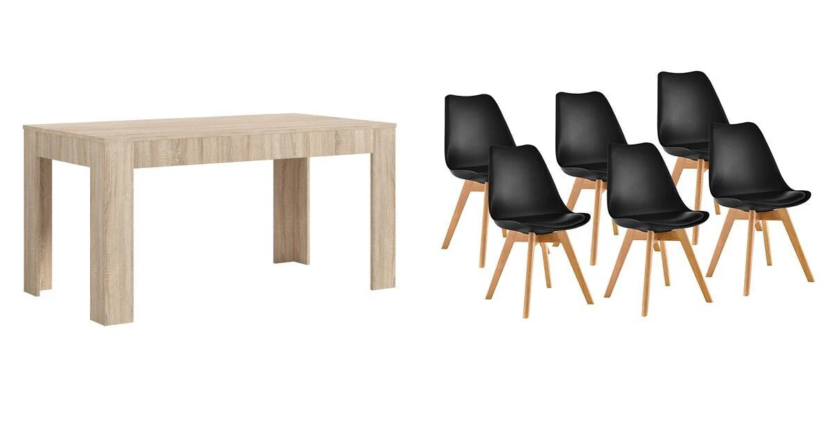 Pack Mesa Extensible de Comedor o Cocina + 6 Sillas Nordic - Image 11