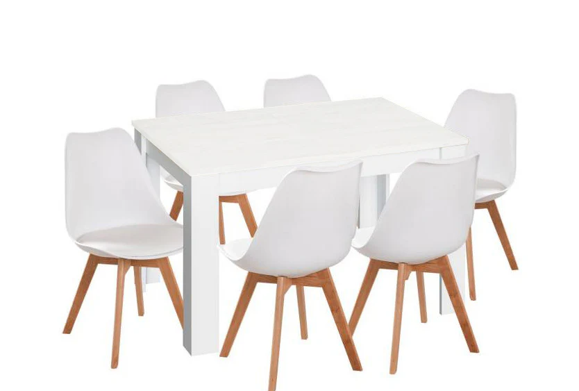 Pack Mesa Extensible de Comedor o Cocina + 6 Sillas Nordic - Image 2