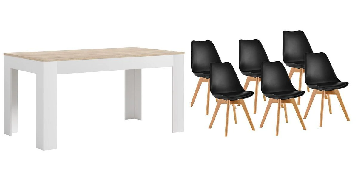 Pack Mesa Extensible de Comedor o Cocina + 6 Sillas Nordic - Image 5