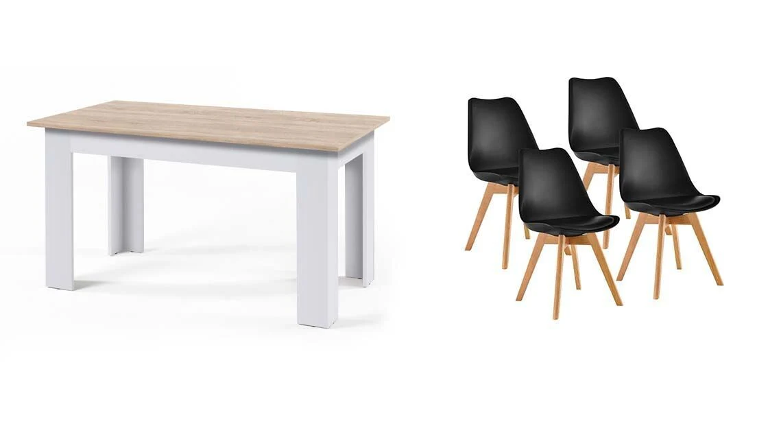 Pack Mesa Fija de Comedor o Cocina + 4 Sillas Nordic - Image 10