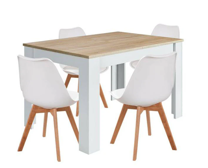 Pack Mesa Fija de Comedor o Cocina + 4 Sillas Nordic - Image 2