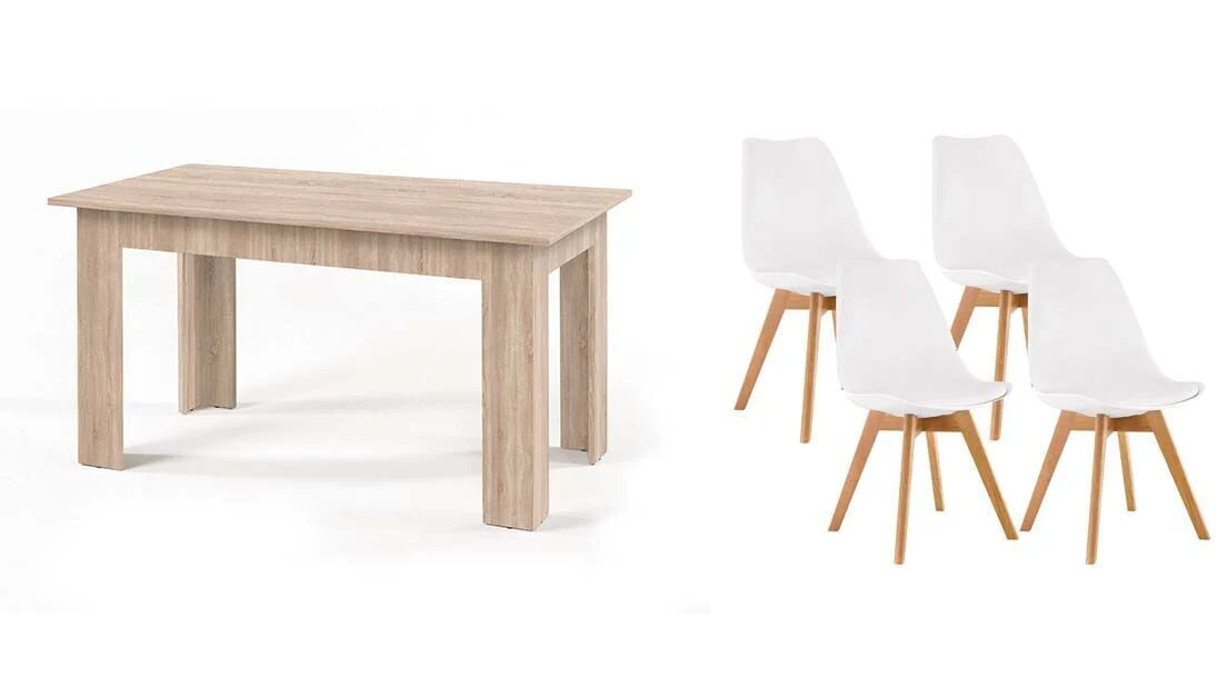 Pack Mesa Fija de Comedor o Cocina + 4 Sillas Nordic - Image 8