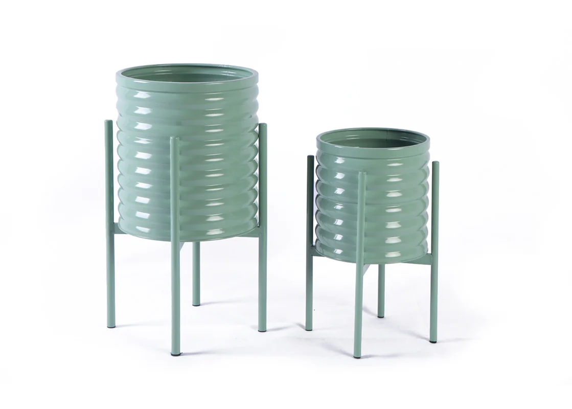 Set de 2 Macetas Metalicas. Diseño Moderno - Image 2