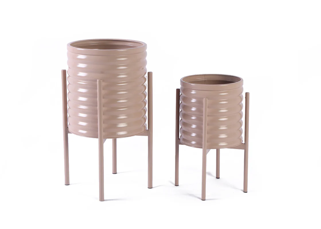Set de 2 Macetas Metalicas. Diseño Moderno - Image 3