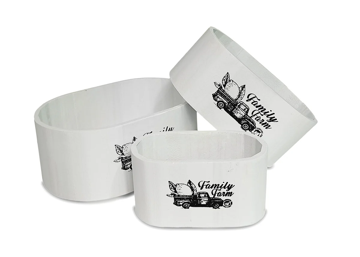 Set de 3 Cubos Estilo Madera. Almacenaje Decorativo - Image 2