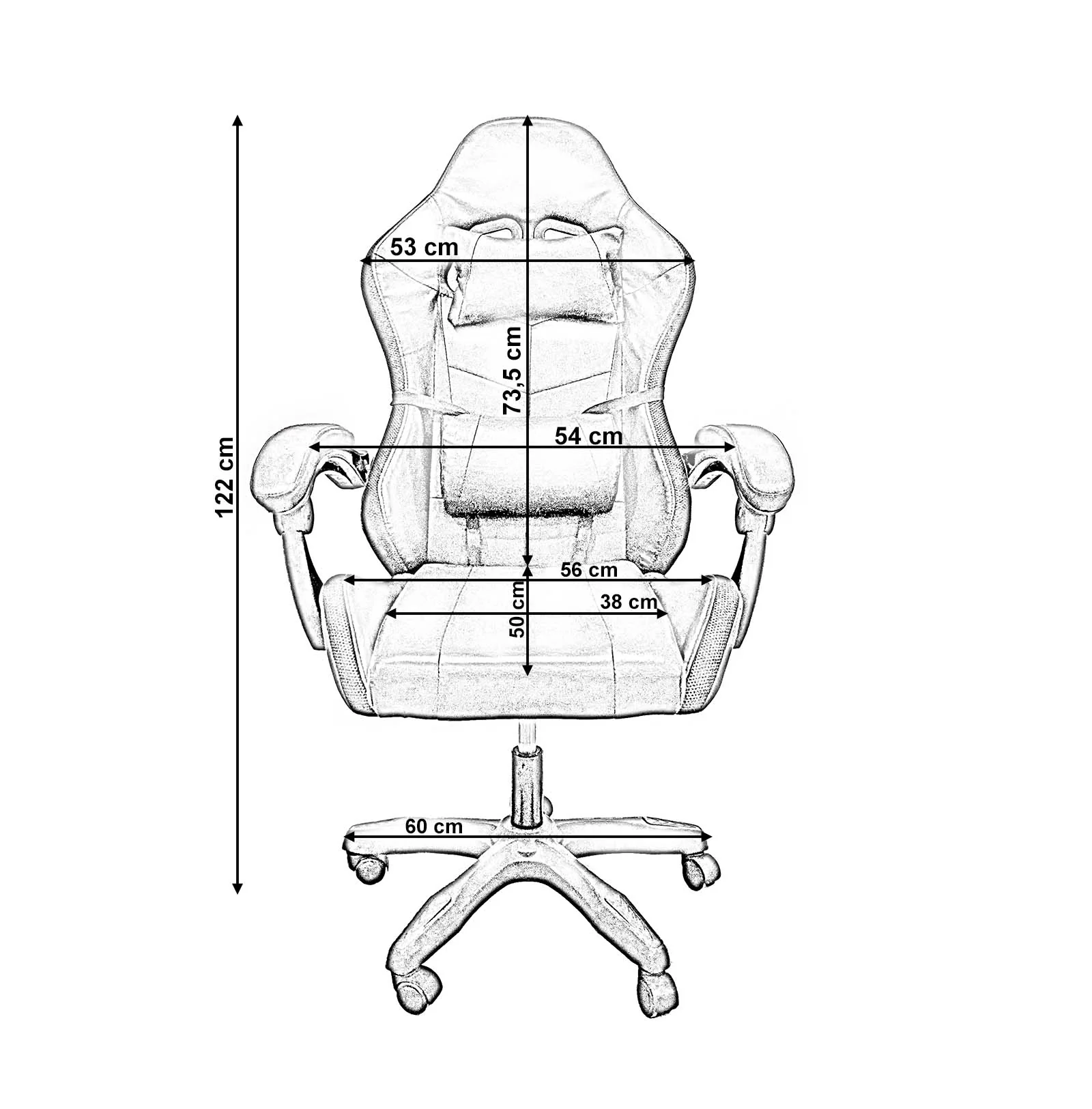 Silla Gaming Ergonomica y Giratoria YN con Luces LED - Image 3