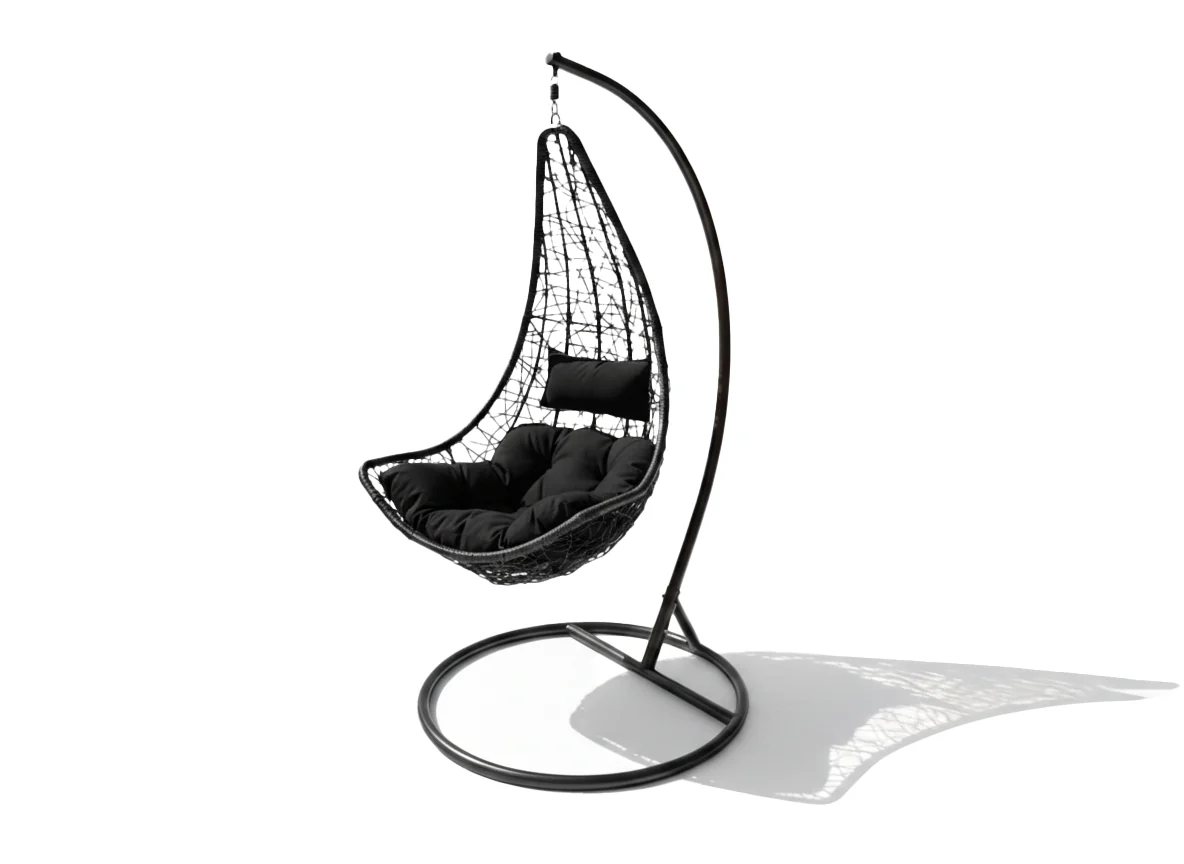 Silla Mecedora Colgante Negro. Muebles de Jardin y Terraza - Image 2