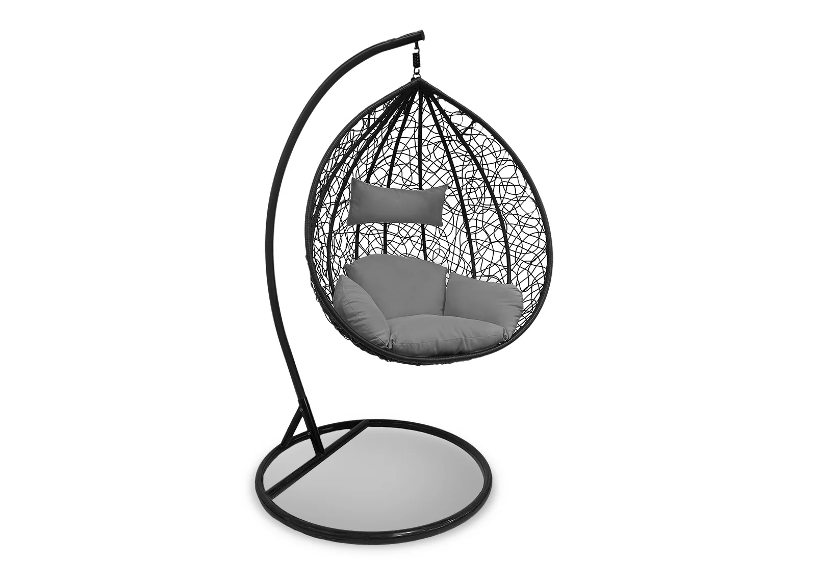 Silla Mecedora Gris. Cesta Colgante. Muebles de Jardin y Terraza - Image 2