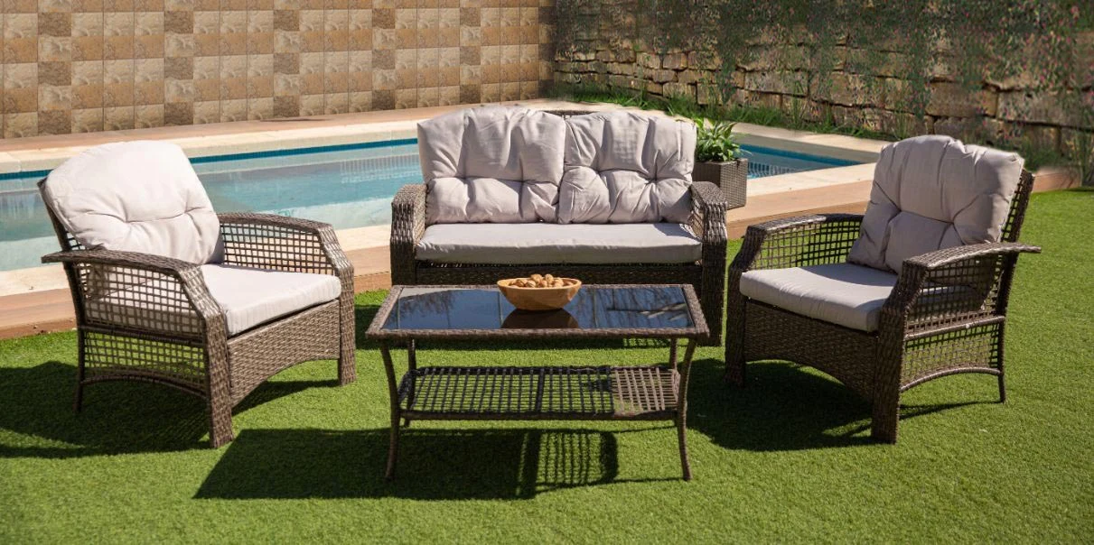 Sofa + 2 Sillas + Mesa. Muebles de Jardin y Terraza de Ratan PE - Image 2