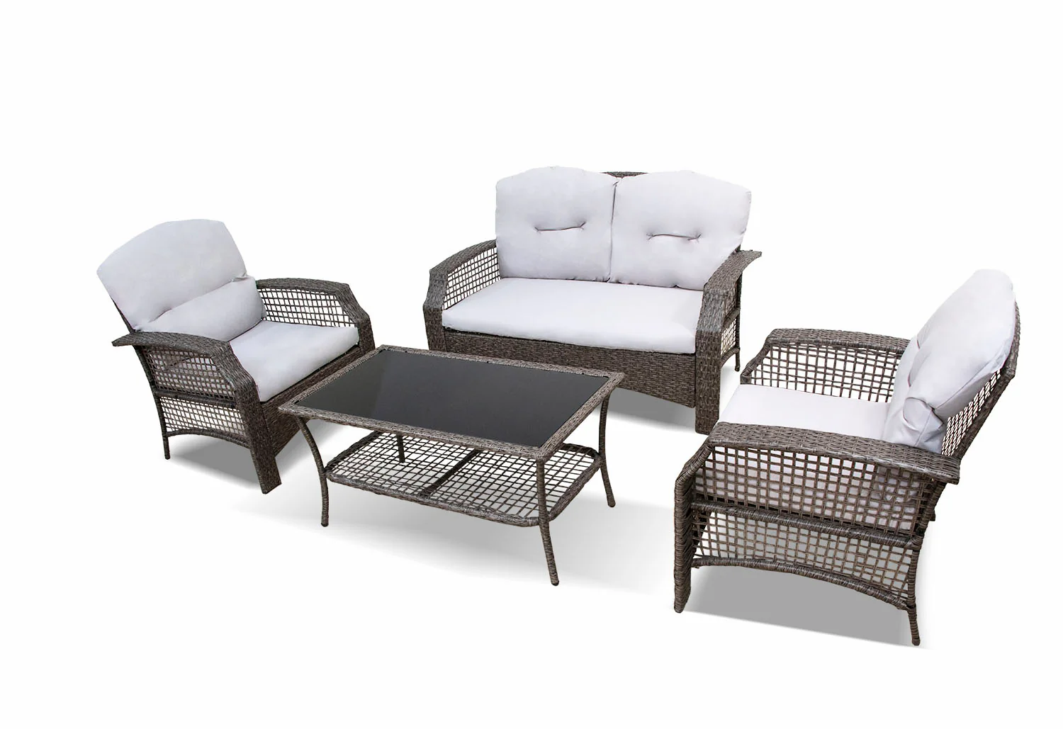 Sofa + 2 Sillas + Mesa. Muebles de Jardin y Terraza de Ratan PE - Image 4